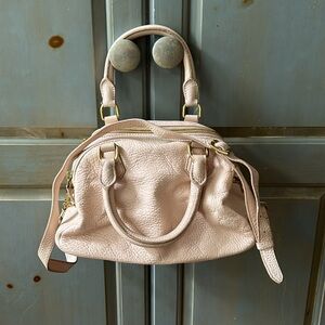 JCrew HOBO Crossbody Soft Pebble Leather in Soft Pink